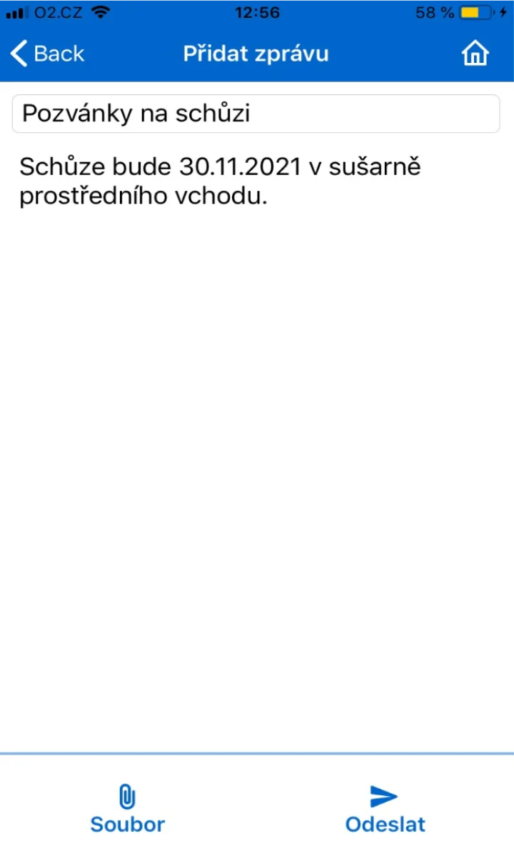 Informujte spolubydlící přimo z mobilu