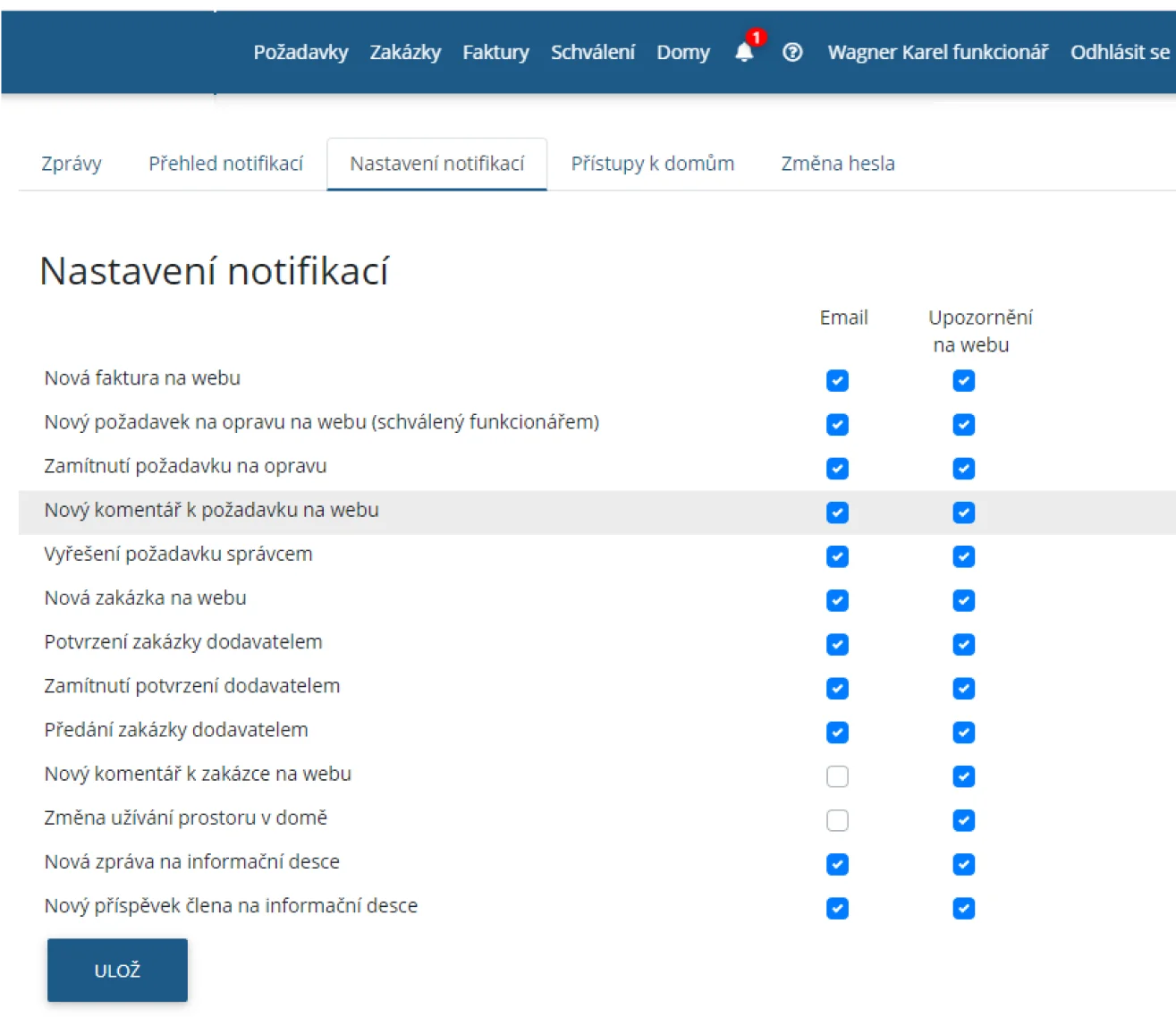 Informujte uživatele o provedených změnách